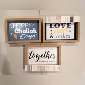 SET: Huntington Home | 3- Hanukkah Reversible Box Signs
